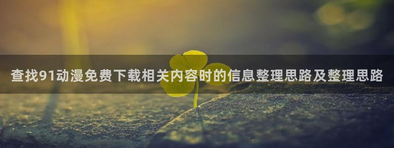 热门动漫网站:查找91动漫免费下载相关内容时的信息整理思路及整理思路